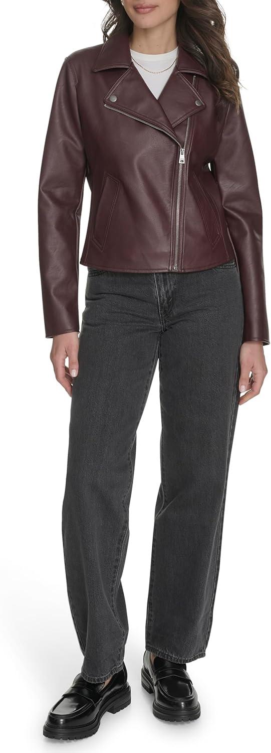 imageLevis womens Moto Jacket With Welt PocketsOxblood