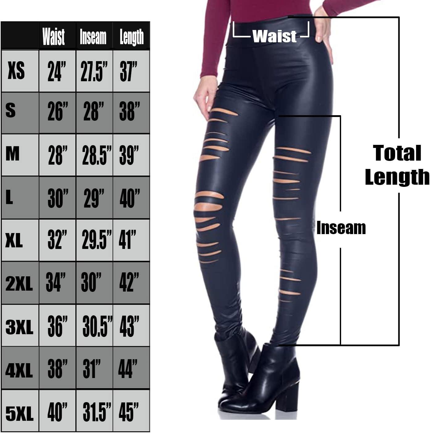 imageWomens J2 Love Faux Leather Ripped LeggingBlack