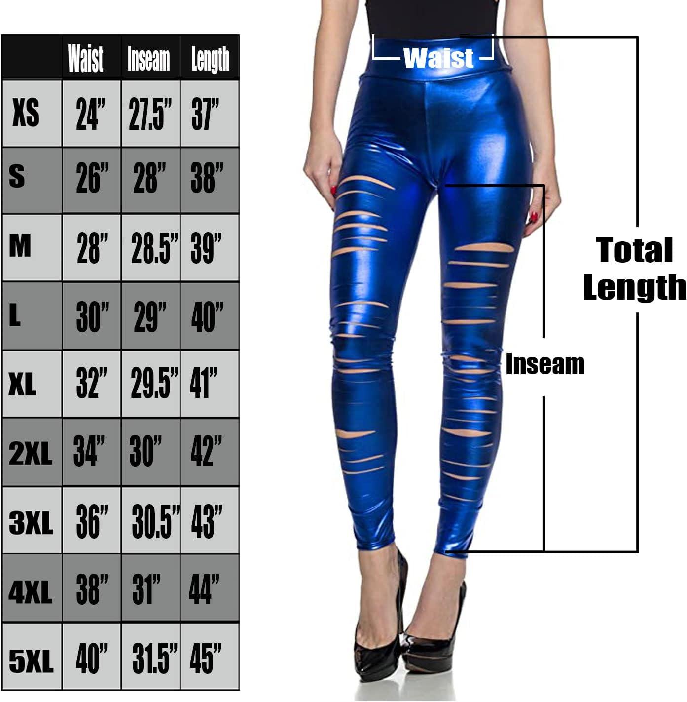 imageWomens J2 Love Faux Leather Ripped LeggingBlue