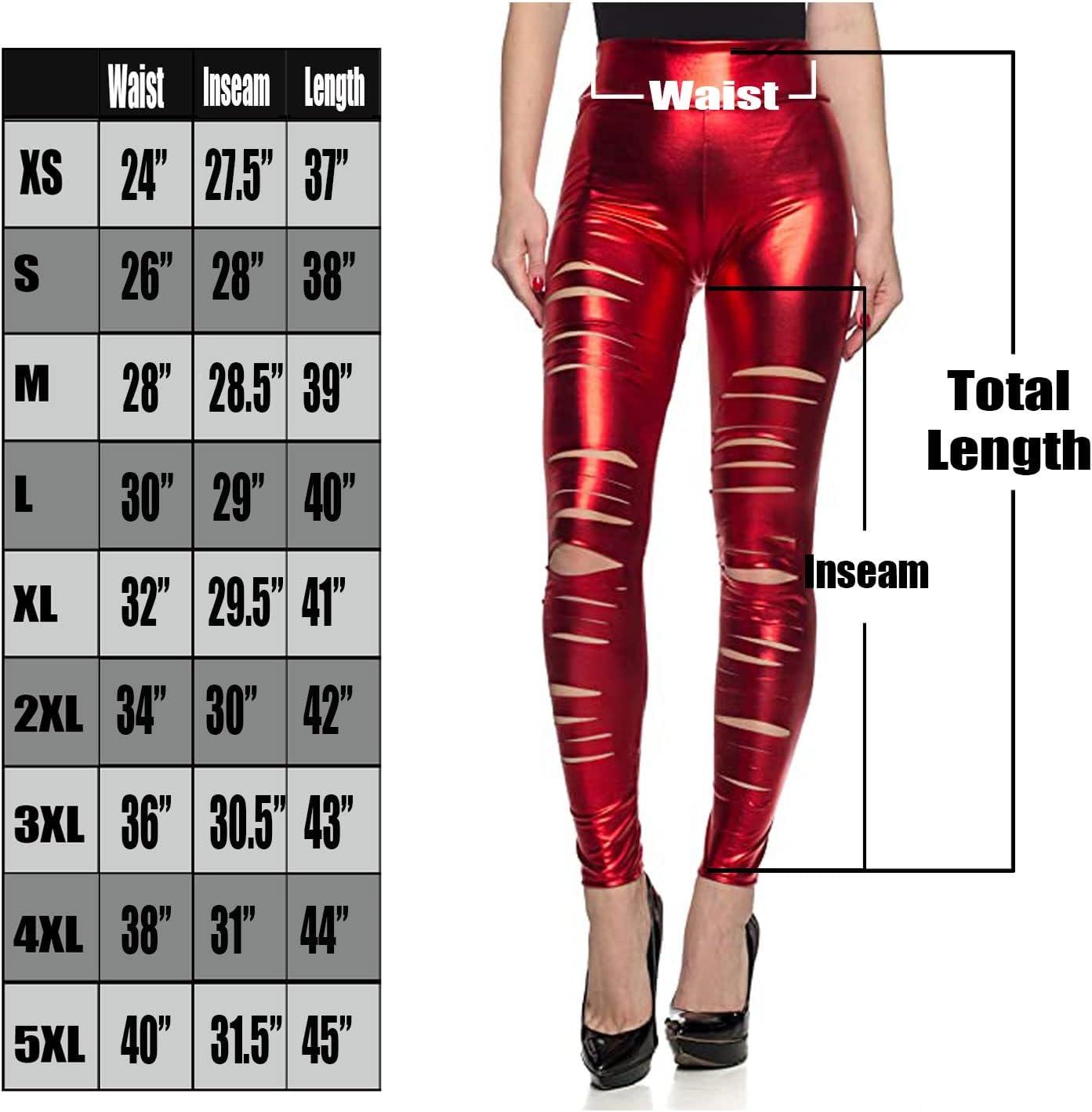 imageWomens J2 Love Faux Leather Ripped LeggingMetallic Red