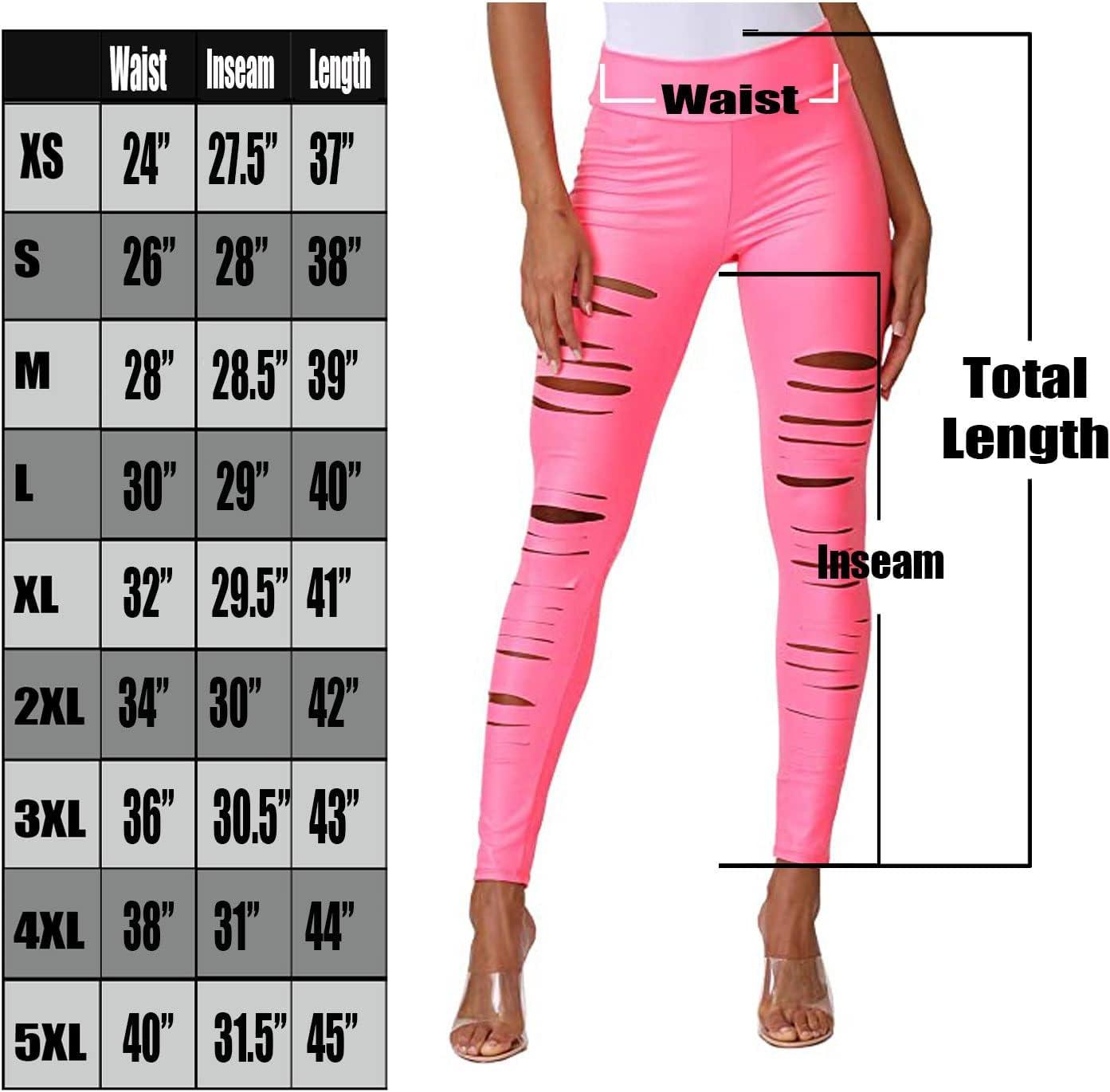 imageWomens J2 Love Faux Leather Ripped LeggingNeon Pink