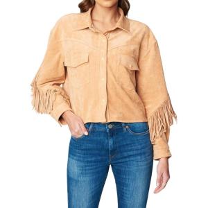 [BLANKNYC] Women’s Hot Cocoa Faux Suede Fringe Jacket(Camel)