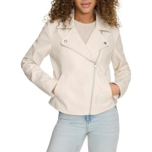 Levi’s womens Moto Jacket With Welt Pockets(Oyster)