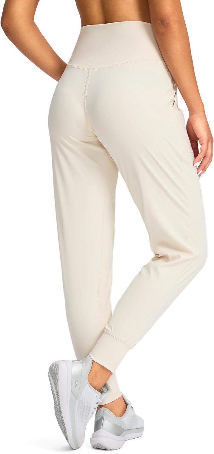 imageG Gradual Womens Joggers High Waisted Yoga Pants with Pockets Loose Leggings for Women Workout Athletic LoungeBeige