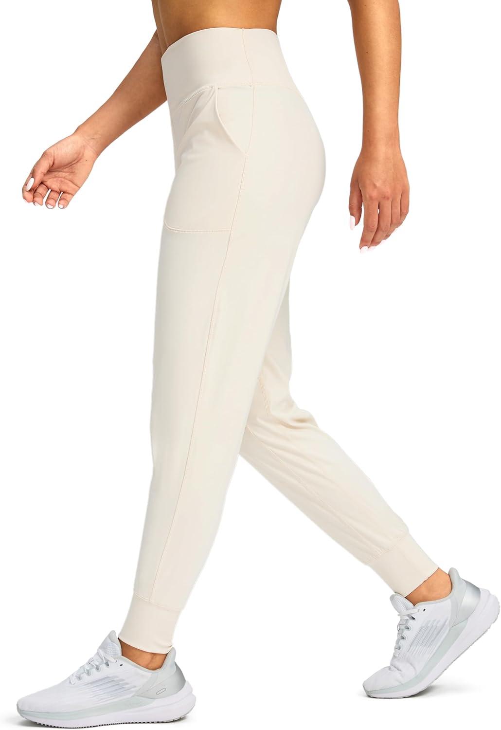 imageG Gradual Womens Joggers High Waisted Yoga Pants with Pockets Loose Leggings for Women Workout Athletic LoungeBeige