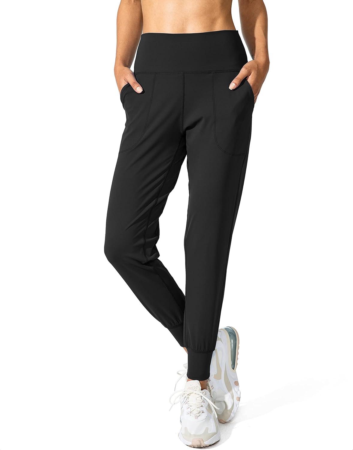 imageG Gradual Womens Joggers High Waisted Yoga Pants with Pockets Loose Leggings for Women Workout Athletic LoungeBlack