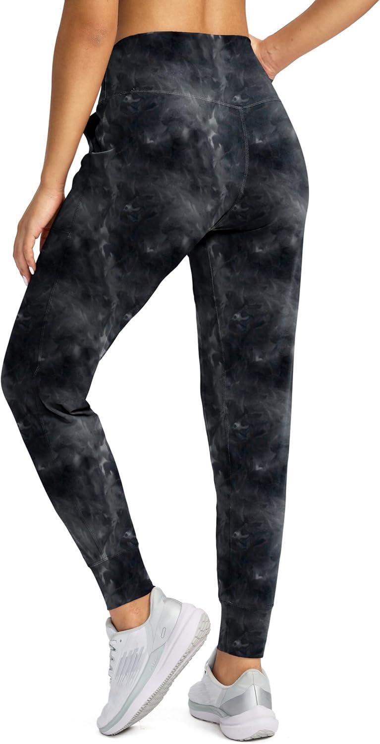 imageG Gradual Womens Joggers High Waisted Yoga Pants with Pockets Loose Leggings for Women Workout Athletic LoungeBlack Tie Dye