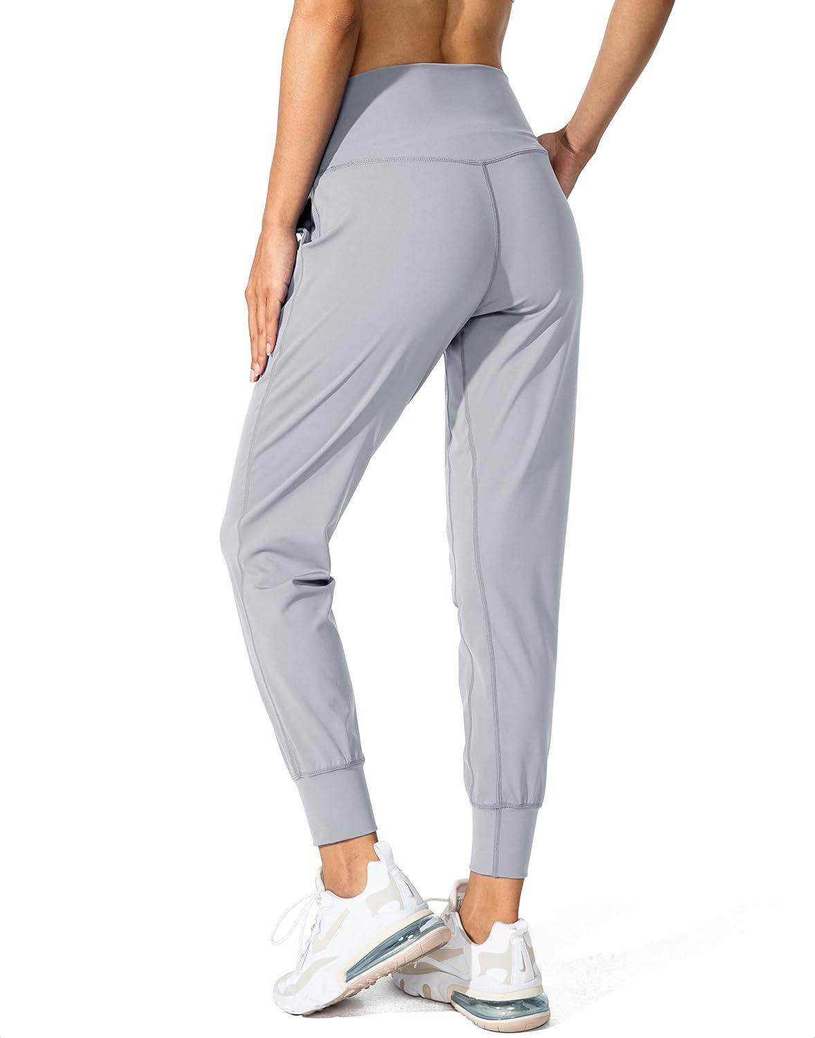 imageG Gradual Womens Joggers High Waisted Yoga Pants with Pockets Loose Leggings for Women Workout Athletic LoungeBright Grey