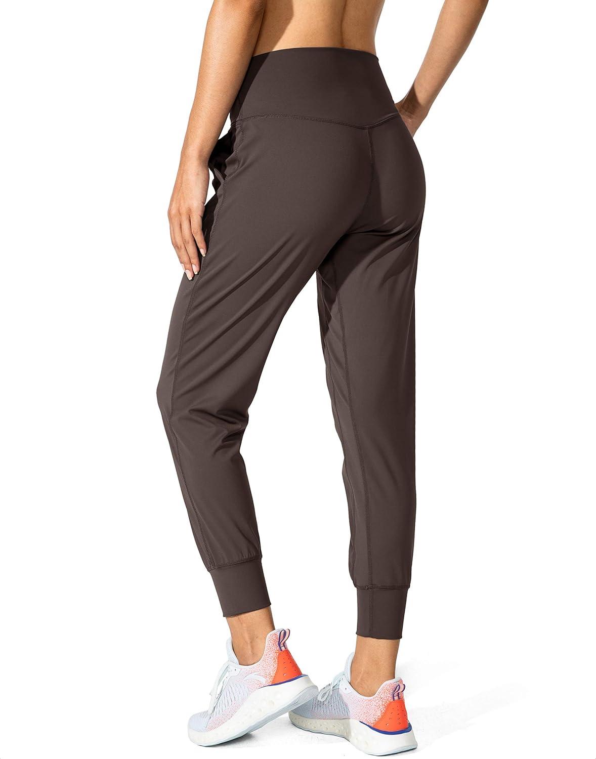 imageG Gradual Womens Joggers High Waisted Yoga Pants with Pockets Loose Leggings for Women Workout Athletic LoungeBrown