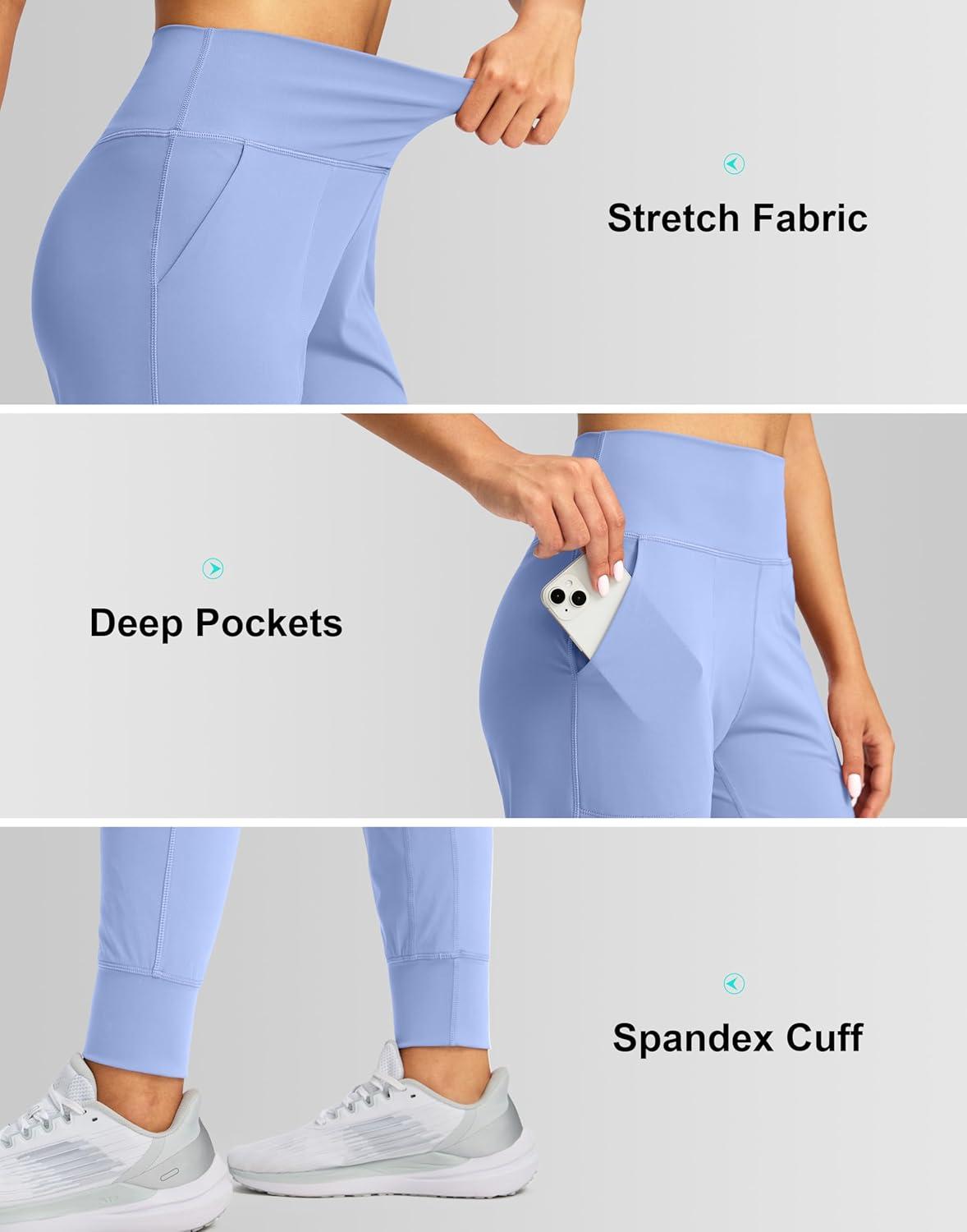 imageG Gradual Womens Joggers High Waisted Yoga Pants with Pockets Loose Leggings for Women Workout Athletic LoungeCosmic Blue