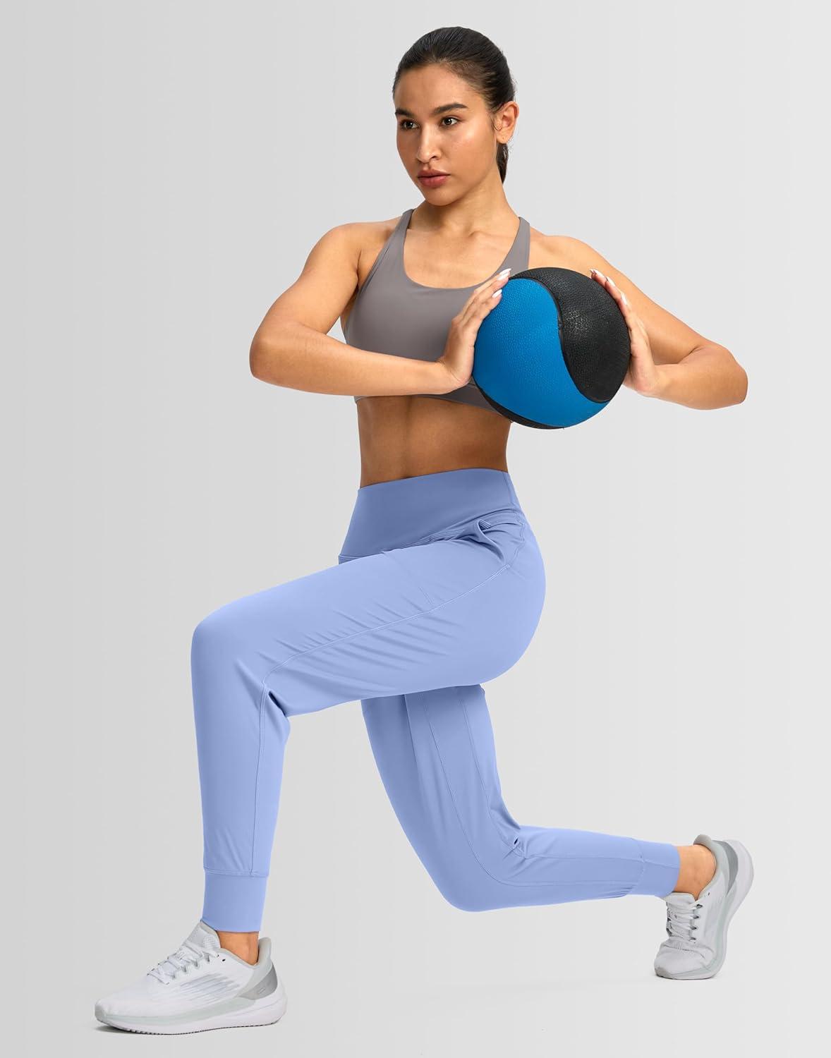 imageG Gradual Womens Joggers High Waisted Yoga Pants with Pockets Loose Leggings for Women Workout Athletic LoungeCosmic Blue