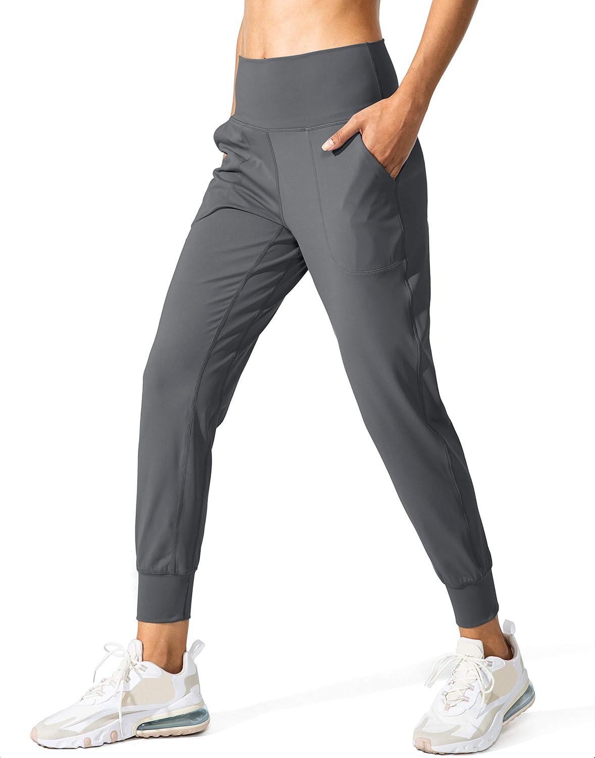 imageG Gradual Womens Joggers High Waisted Yoga Pants with Pockets Loose Leggings for Women Workout Athletic LoungeDark Grey