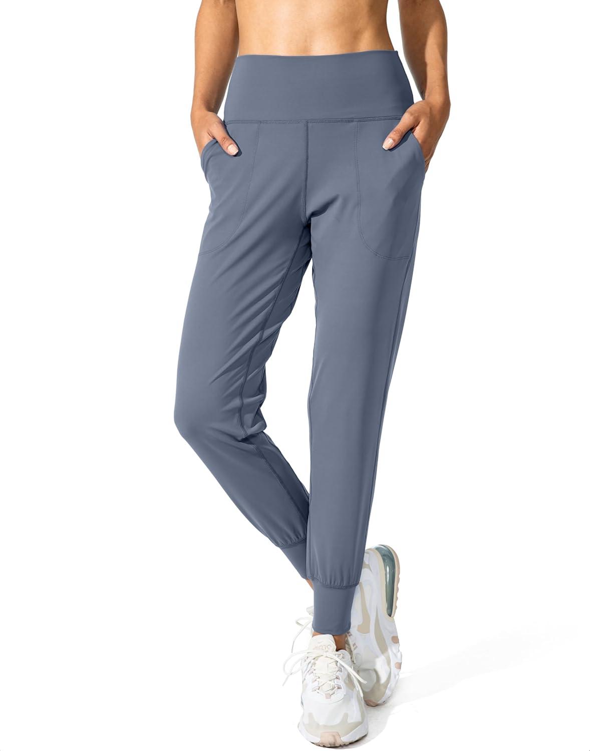 imageG Gradual Womens Joggers High Waisted Yoga Pants with Pockets Loose Leggings for Women Workout Athletic LoungeDusty Blue