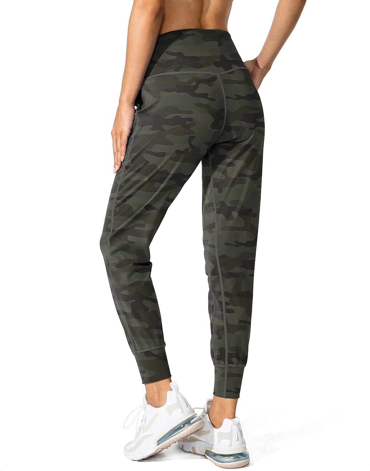 imageG Gradual Womens Joggers High Waisted Yoga Pants with Pockets Loose Leggings for Women Workout Athletic LoungeGreen Camo