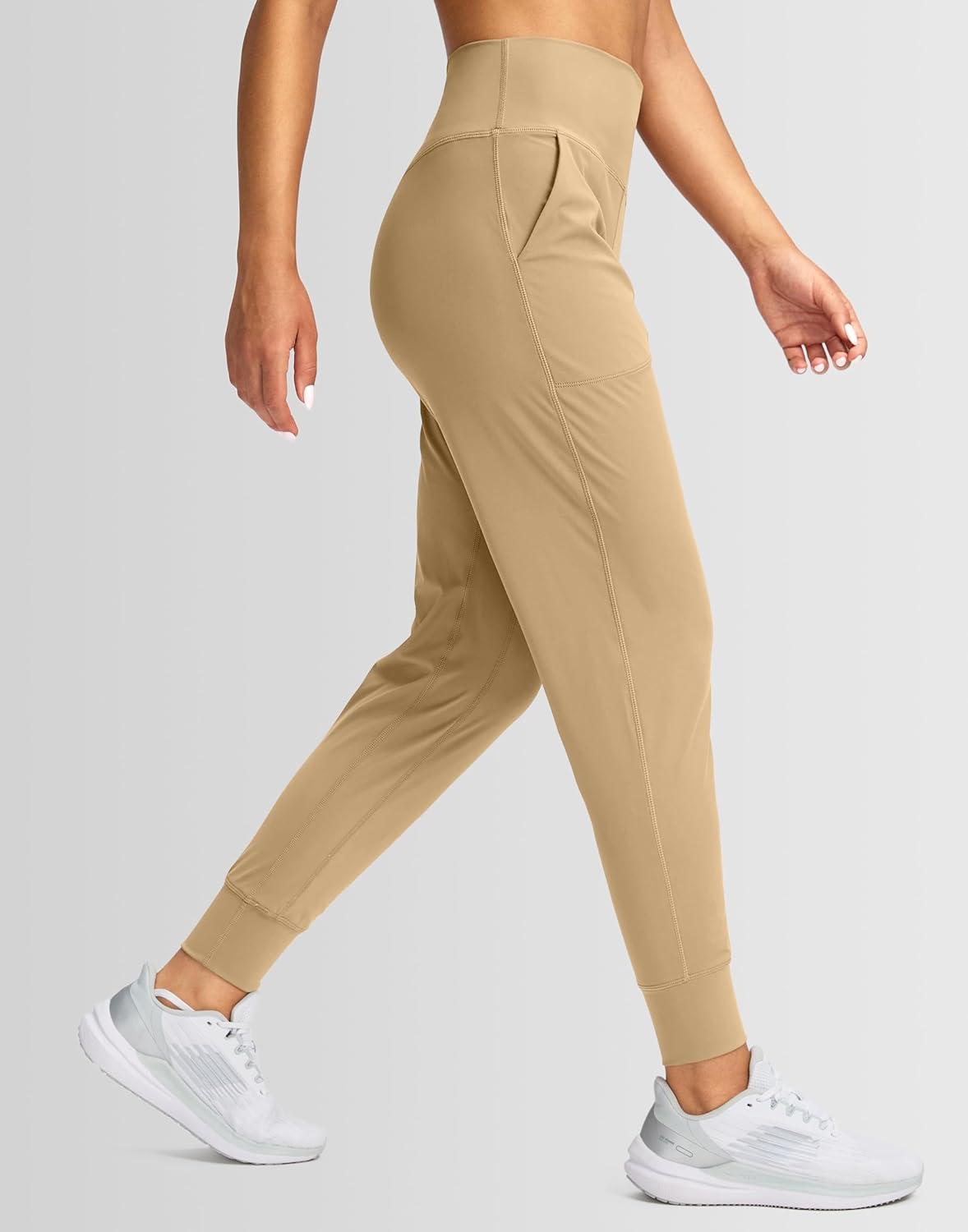 imageG Gradual Womens Joggers High Waisted Yoga Pants with Pockets Loose Leggings for Women Workout Athletic LoungeKhaki