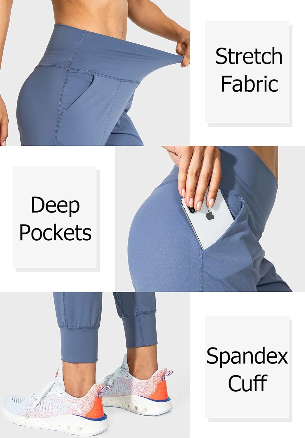 imageG Gradual Womens Joggers High Waisted Yoga Pants with Pockets Loose Leggings for Women Workout Athletic LoungeLight Blue