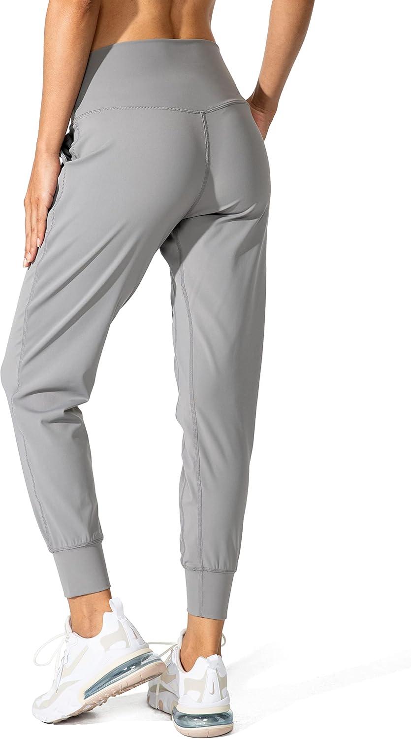 imageG Gradual Womens Joggers High Waisted Yoga Pants with Pockets Loose Leggings for Women Workout Athletic LoungeLight Grey