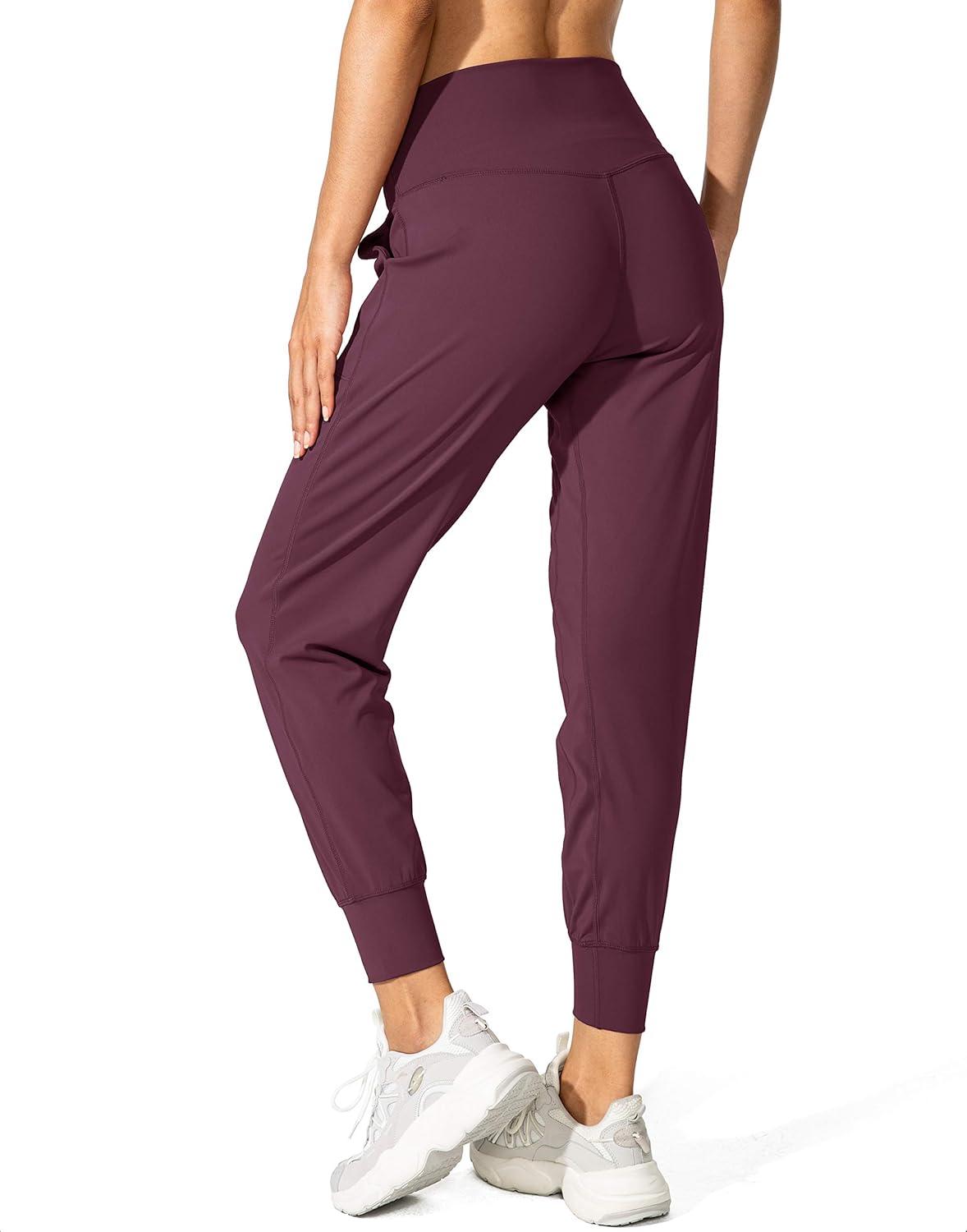 imageG Gradual Womens Joggers High Waisted Yoga Pants with Pockets Loose Leggings for Women Workout Athletic LoungeMaroon