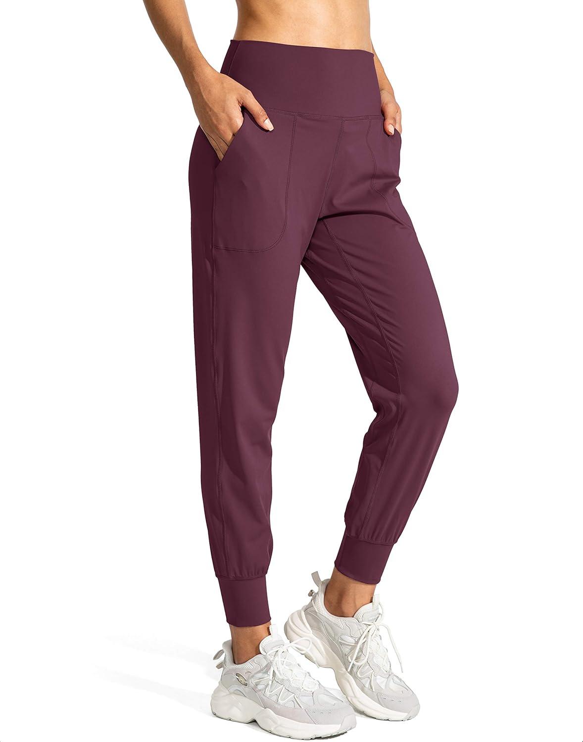 imageG Gradual Womens Joggers High Waisted Yoga Pants with Pockets Loose Leggings for Women Workout Athletic LoungeMaroon