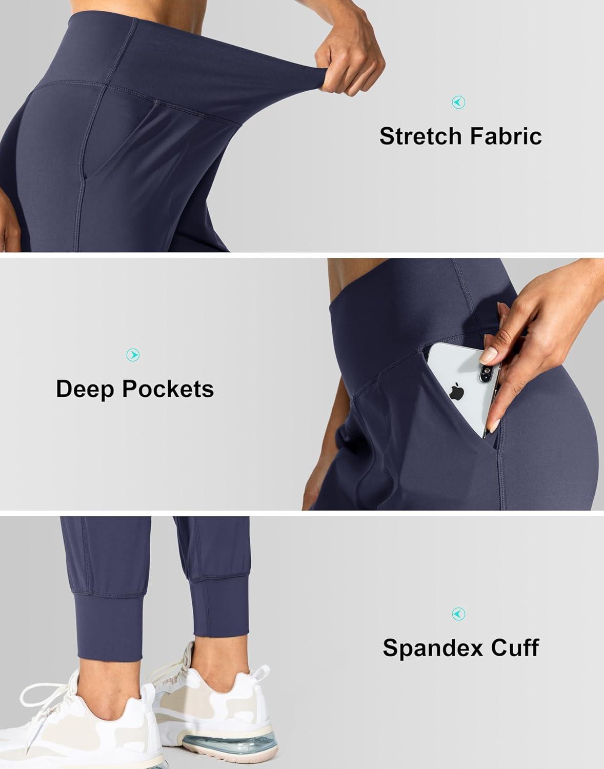 imageG Gradual Womens Joggers High Waisted Yoga Pants with Pockets Loose Leggings for Women Workout Athletic LoungeNavy