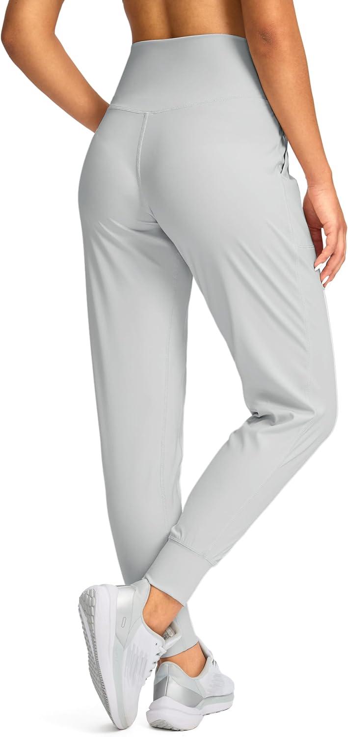 imageG Gradual Womens Joggers High Waisted Yoga Pants with Pockets Loose Leggings for Women Workout Athletic LoungePale