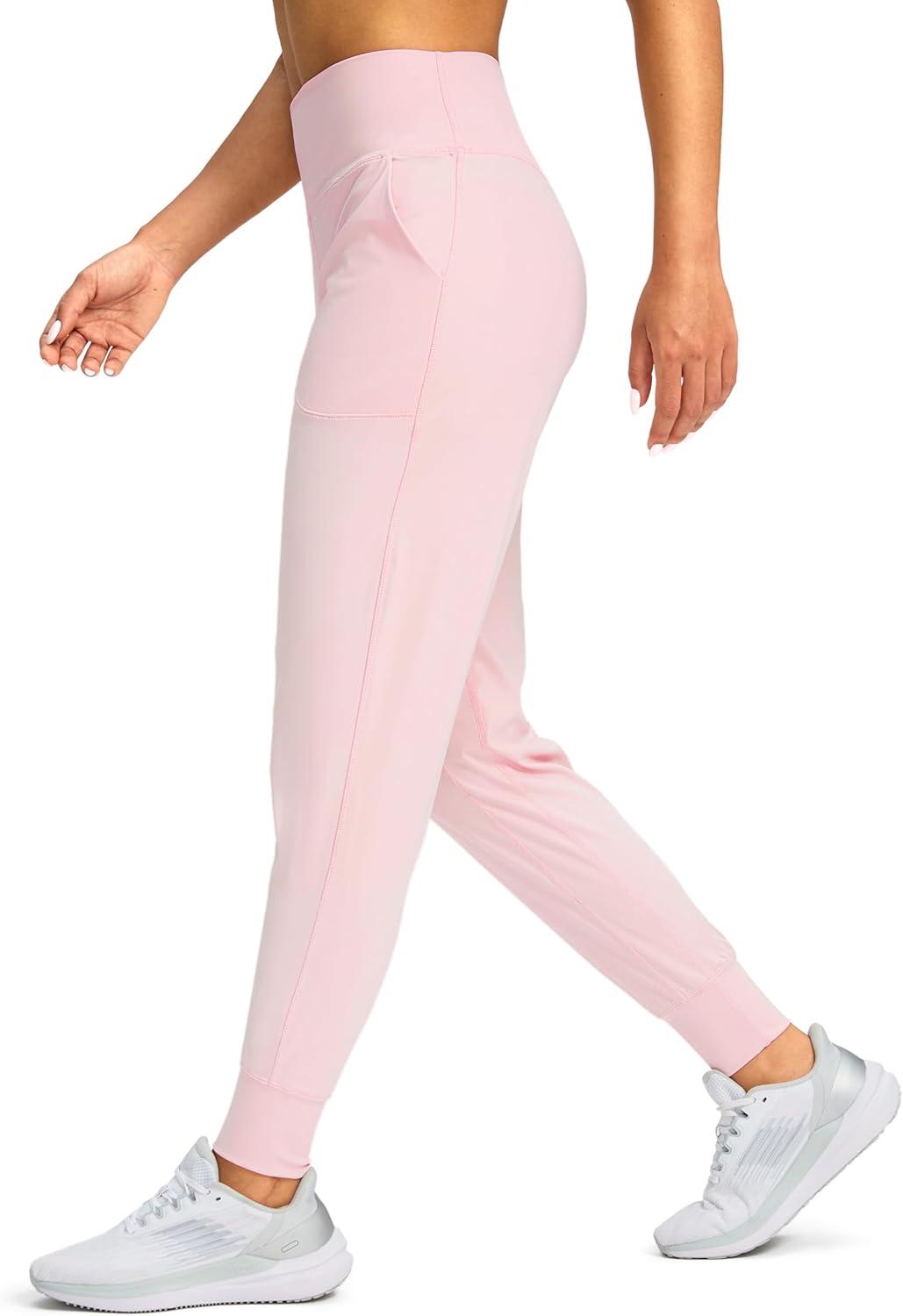 imageG Gradual Womens Joggers High Waisted Yoga Pants with Pockets Loose Leggings for Women Workout Athletic LoungePink