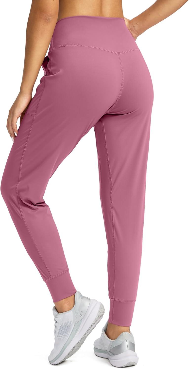 imageG Gradual Womens Joggers High Waisted Yoga Pants with Pockets Loose Leggings for Women Workout Athletic LoungeVelvet Rose