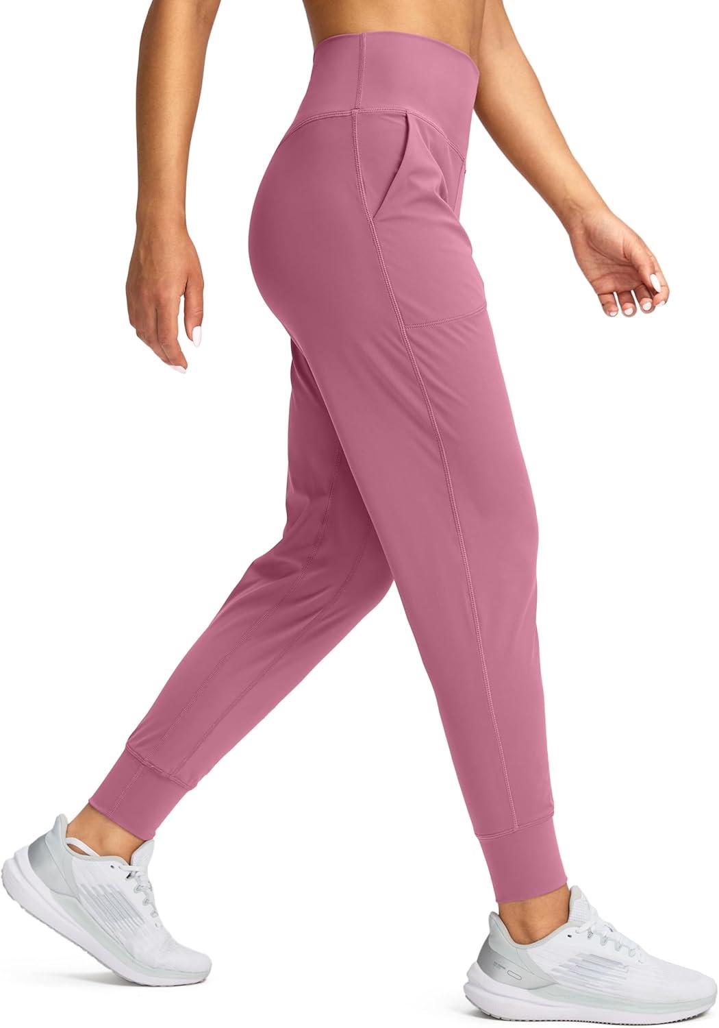 imageG Gradual Womens Joggers High Waisted Yoga Pants with Pockets Loose Leggings for Women Workout Athletic LoungeVelvet Rose