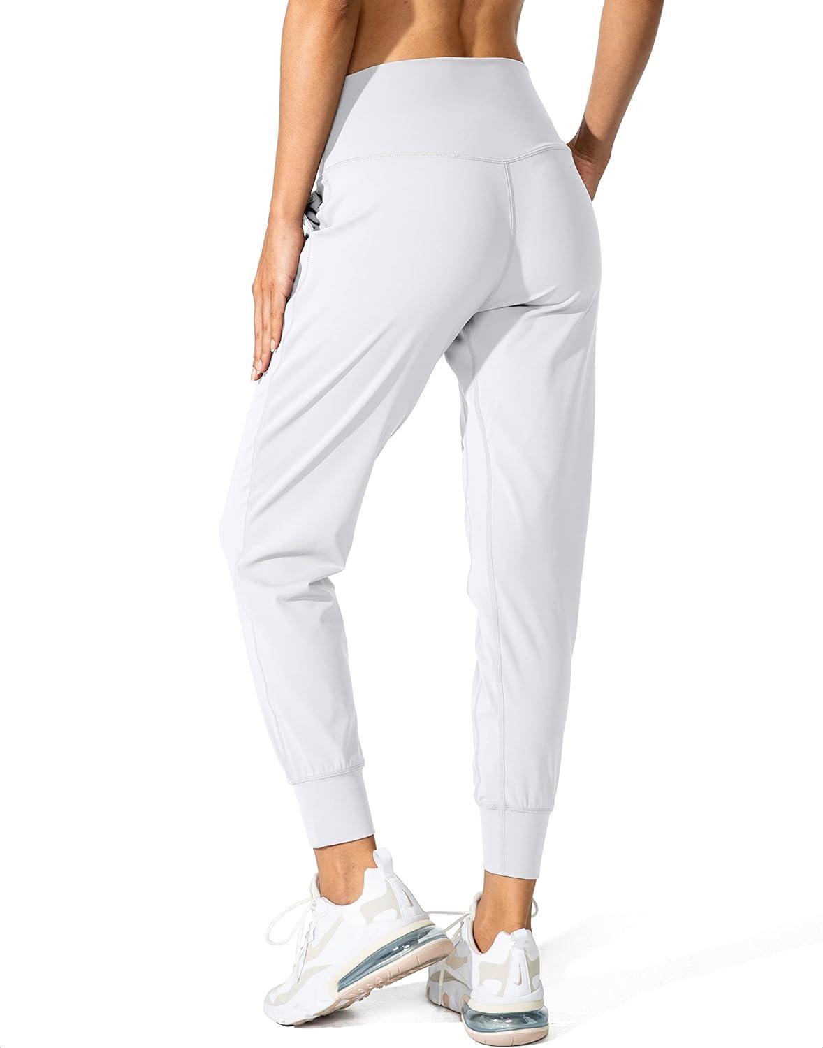 imageG Gradual Womens Joggers High Waisted Yoga Pants with Pockets Loose Leggings for Women Workout Athletic LoungeWhite