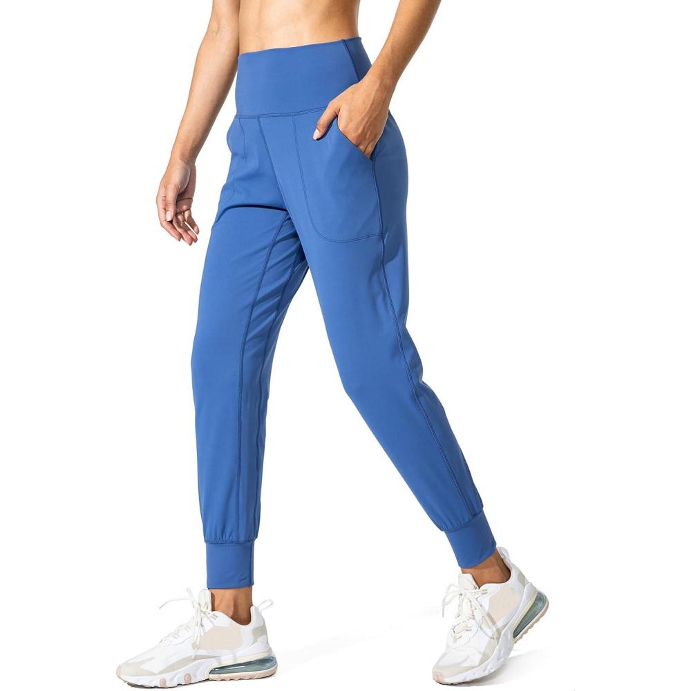 imageG Gradual Womens Joggers High Waisted Yoga Pants with Pockets Loose Leggings for Women Workout Athletic LoungeBlue