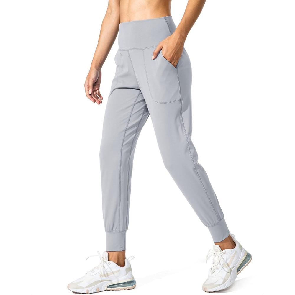 imageG Gradual Womens Joggers High Waisted Yoga Pants with Pockets Loose Leggings for Women Workout Athletic LoungeBright Grey