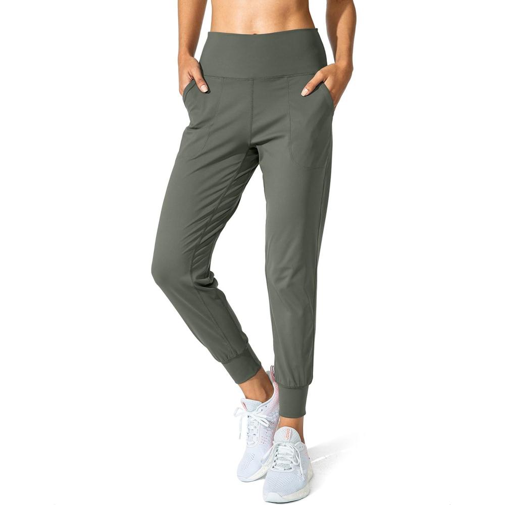 imageG Gradual Womens Joggers High Waisted Yoga Pants with Pockets Loose Leggings for Women Workout Athletic LoungeGrey Sage