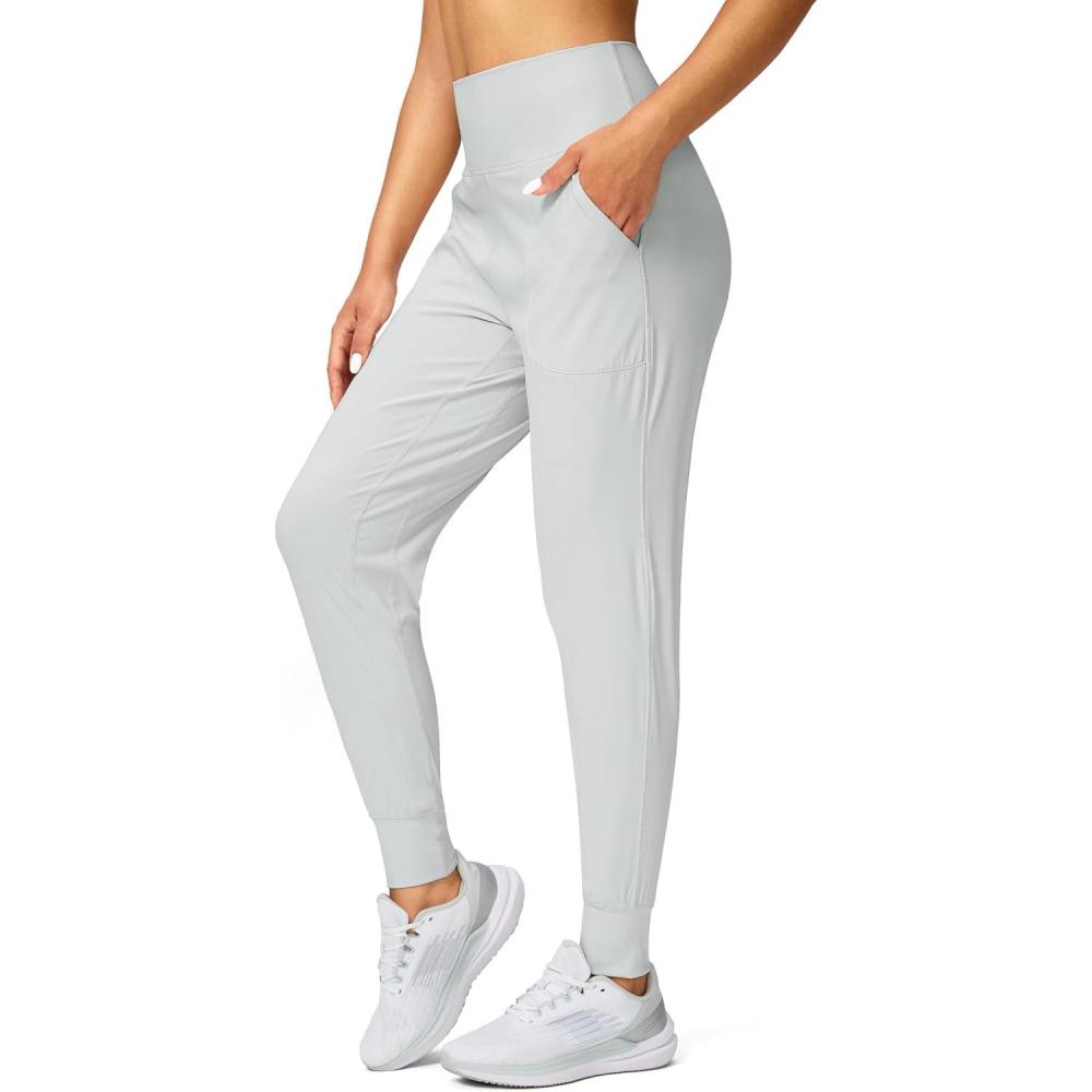 imageG Gradual Womens Joggers High Waisted Yoga Pants with Pockets Loose Leggings for Women Workout Athletic LoungePale