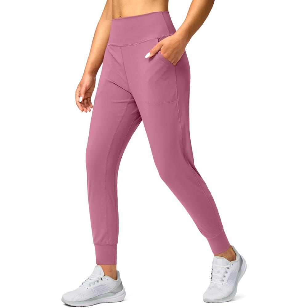 imageG Gradual Womens Joggers High Waisted Yoga Pants with Pockets Loose Leggings for Women Workout Athletic LoungeVelvet Rose