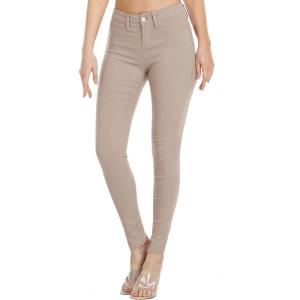 WAYRUNZ Womens Hyper Ultra Stretch Comfy Pants Colored Mid-Rise Skinny Jean Juniors Jegging(026-forever Camel)