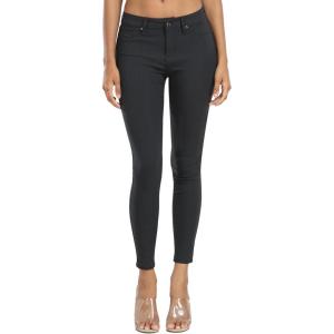 WAYRUNZ Womens Hyper Ultra Stretch Comfy Pants Colored Mid-Rise Skinny Jean Juniors Jegging(026-night Grey)