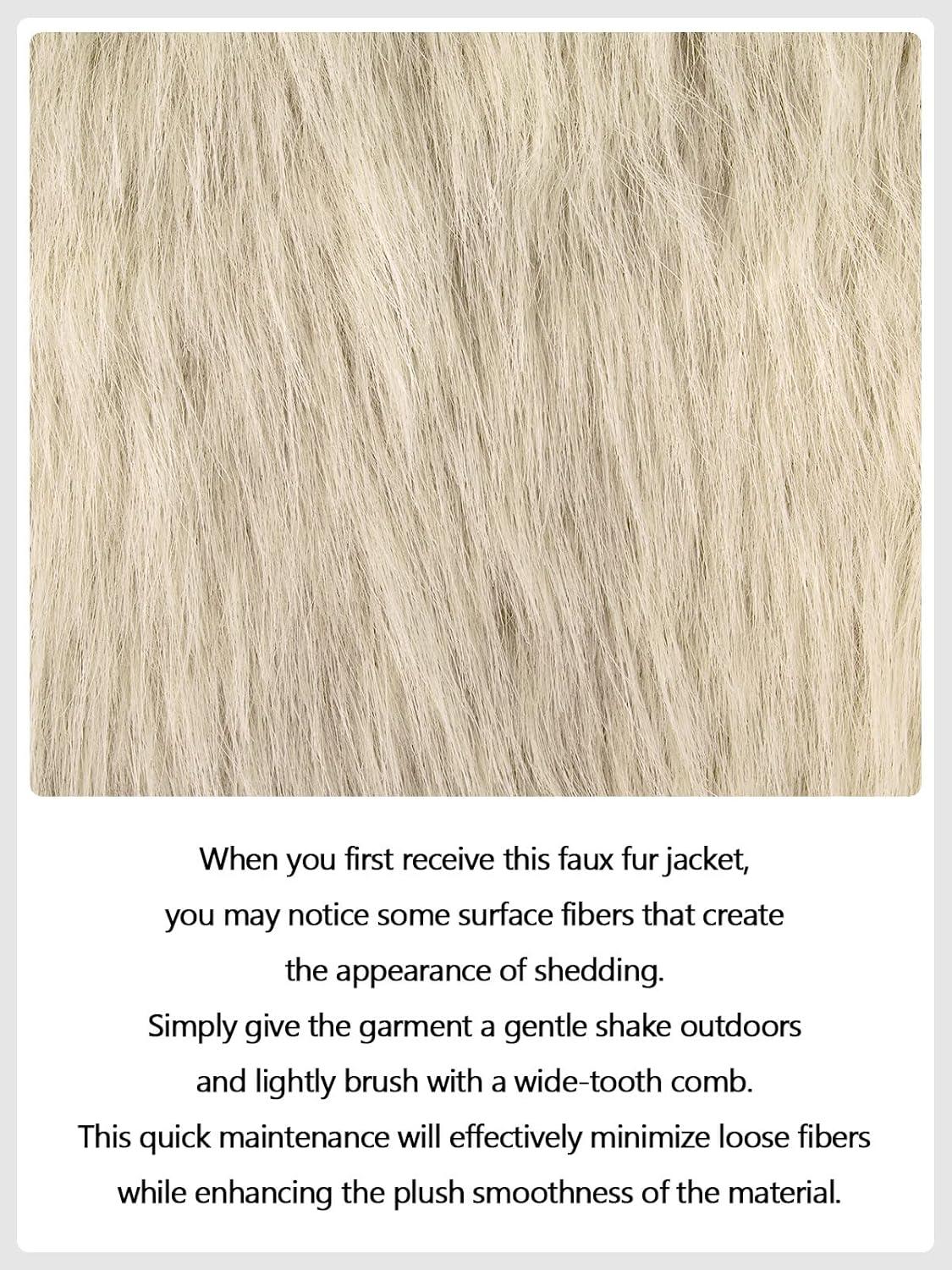 imageDanedvi Womens Fashion Cropped Faux Fur Jacket Long Sleeve Open Front Cardigan Casual Fluffy Parka Shaggy Short CoatKhaki