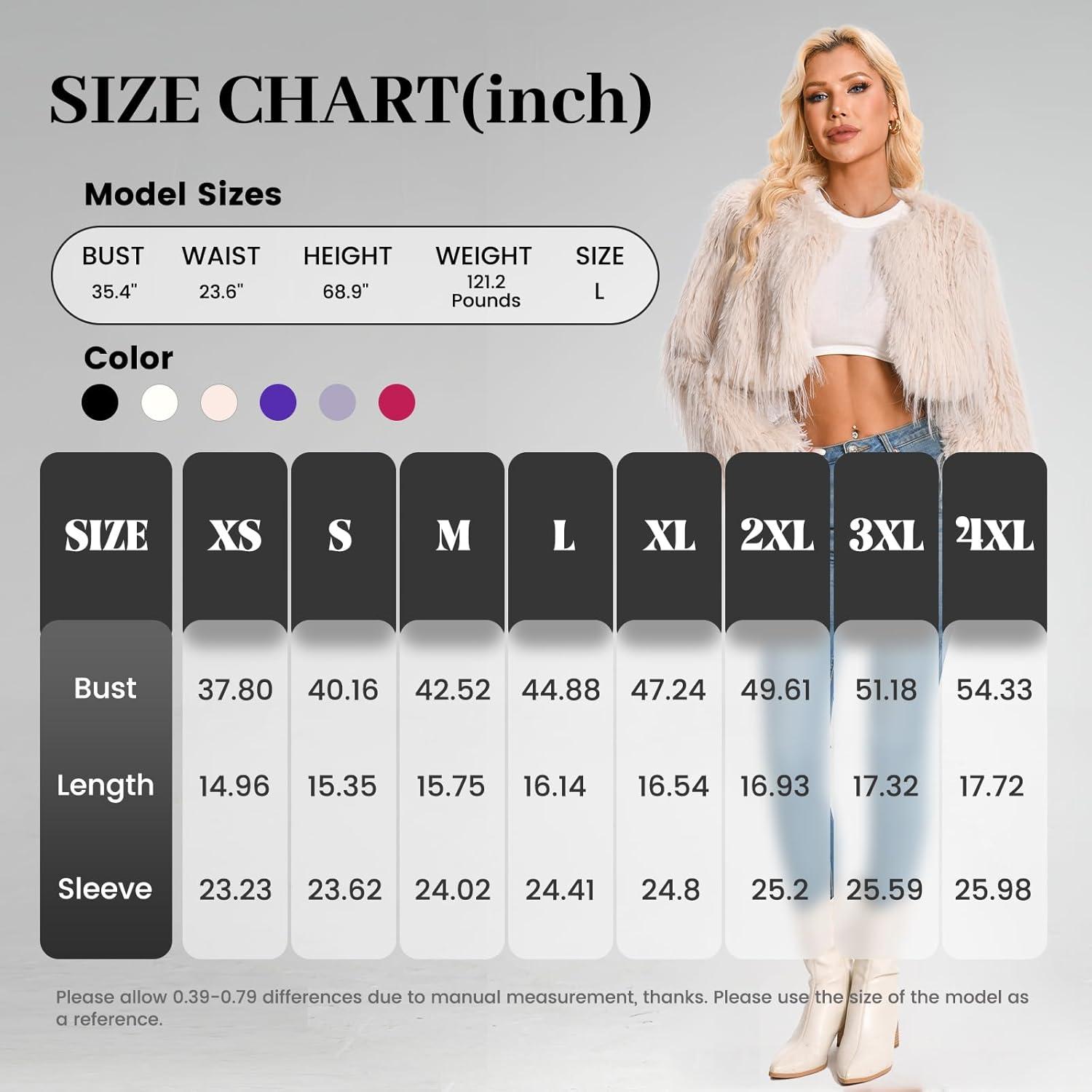 imageFur Coats For WomenPlus Size Cropped Faux Fuzzy Jacket Fluffy Fall CoatApricot Tassels