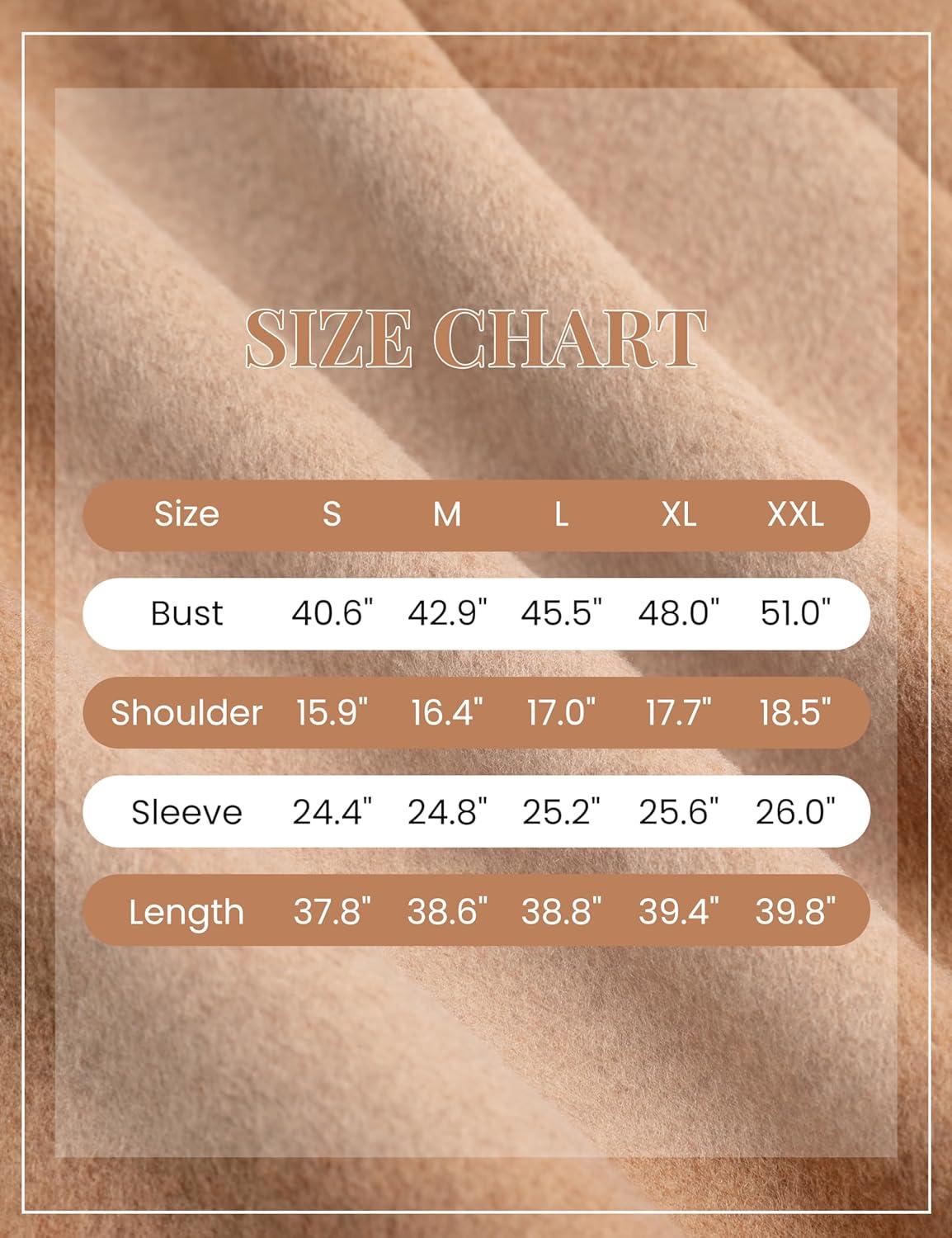imageUANEO Womens Peacoat Faux Wool Blend Single Breasted Long Trench Coat Dress Overcoat Winter with PocketsCamel