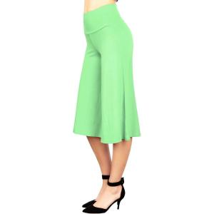 Made By Johnny Women’s High Elastic Waistband Wide Leg Palazzo Culotte Gaucho Capri Pants (S~5XL)(Wb876_mint)