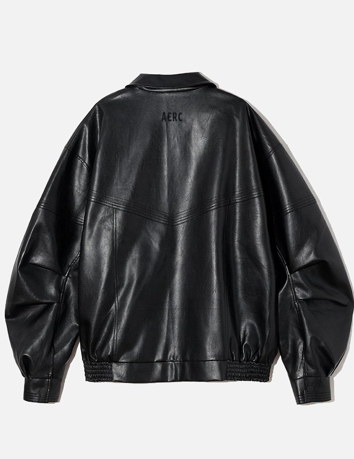 image:imageAelfric Eden Womens Leather Jacket Oversized Y2k Faux Motorcycle Bomber Moto Biker Jackets CoatsBlack