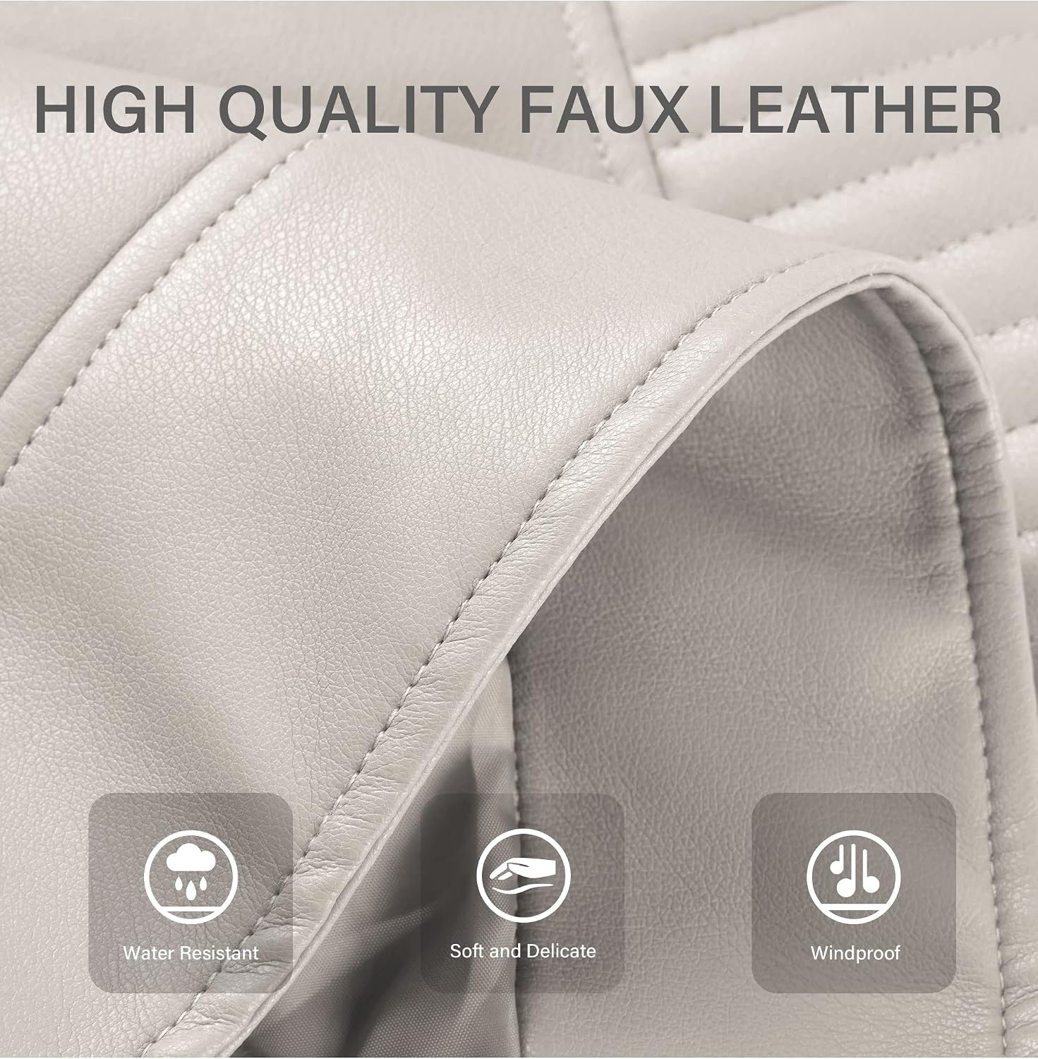 image:imageBellivera Womens Faux Leather Casual Moto Lightweight Jacket 2026 Spring Fall Trendy Zip Up Outfits Classic Biker Coat with Lapel Collar Soft Smooth Lining and Zipper PocketsBeige