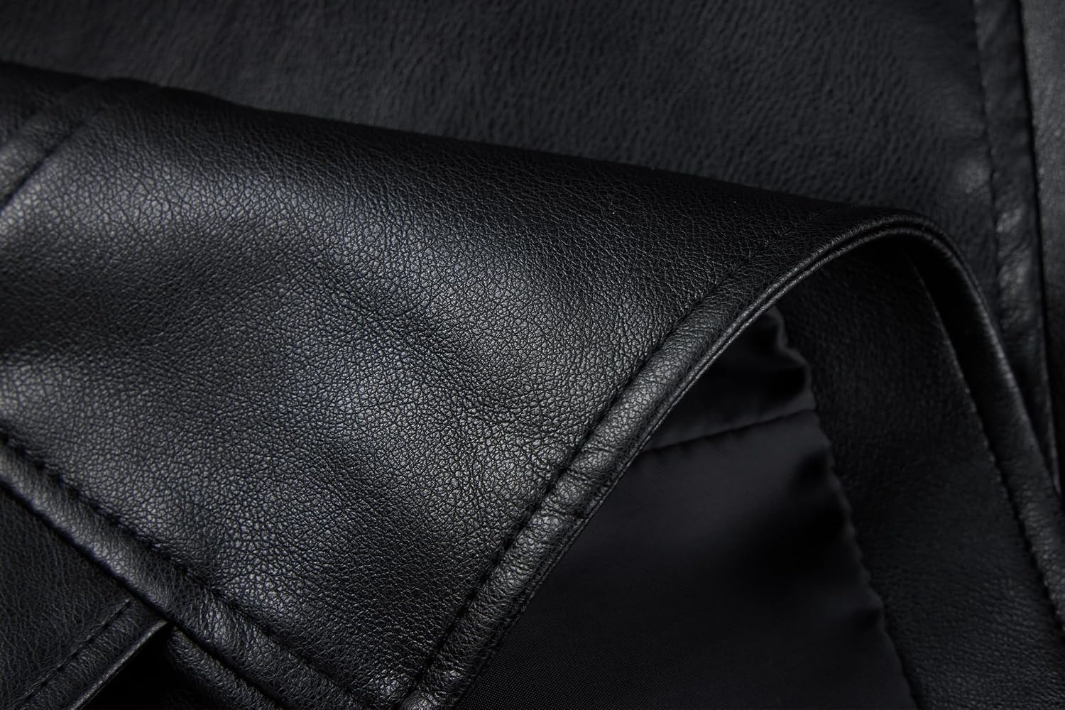 image:imageBellivera Womens Faux Leather ColorBlock Moto Zip Up Jacket Regular Fit PU Shell Asymmetrical Zip Front ColorBlock Design Belted Waist Ideal for Streetwear and ConcertsBlackgreenred