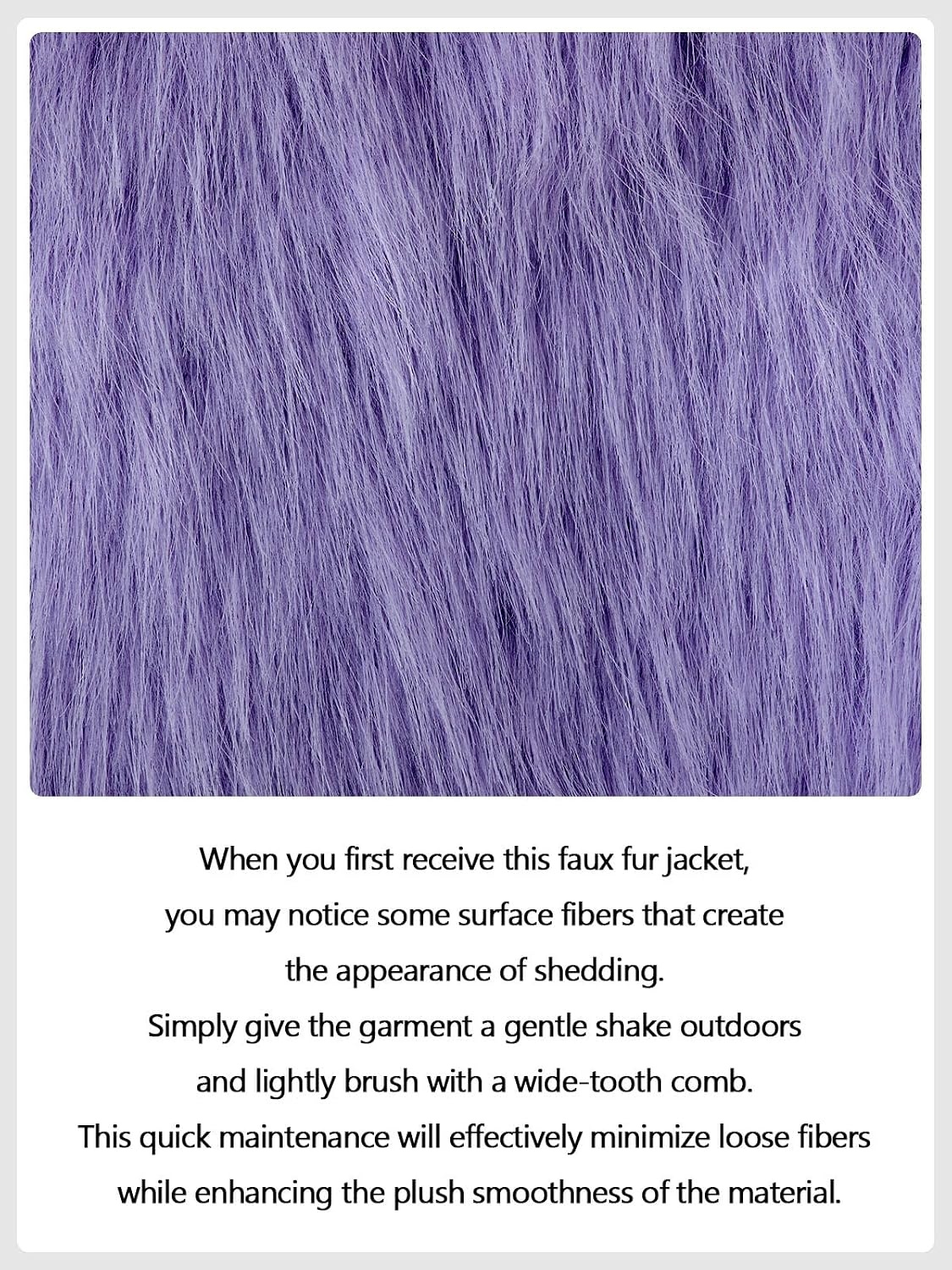 image:imageDanedvi Womens Cropped Faux Fur Jacket Long Sleeve Fluffy Shaggy Short Coat Open Front Cardigan Warm Winter Outerwear Casual Daily Party Wear Cocktail Party Cover Up for DressesPurple