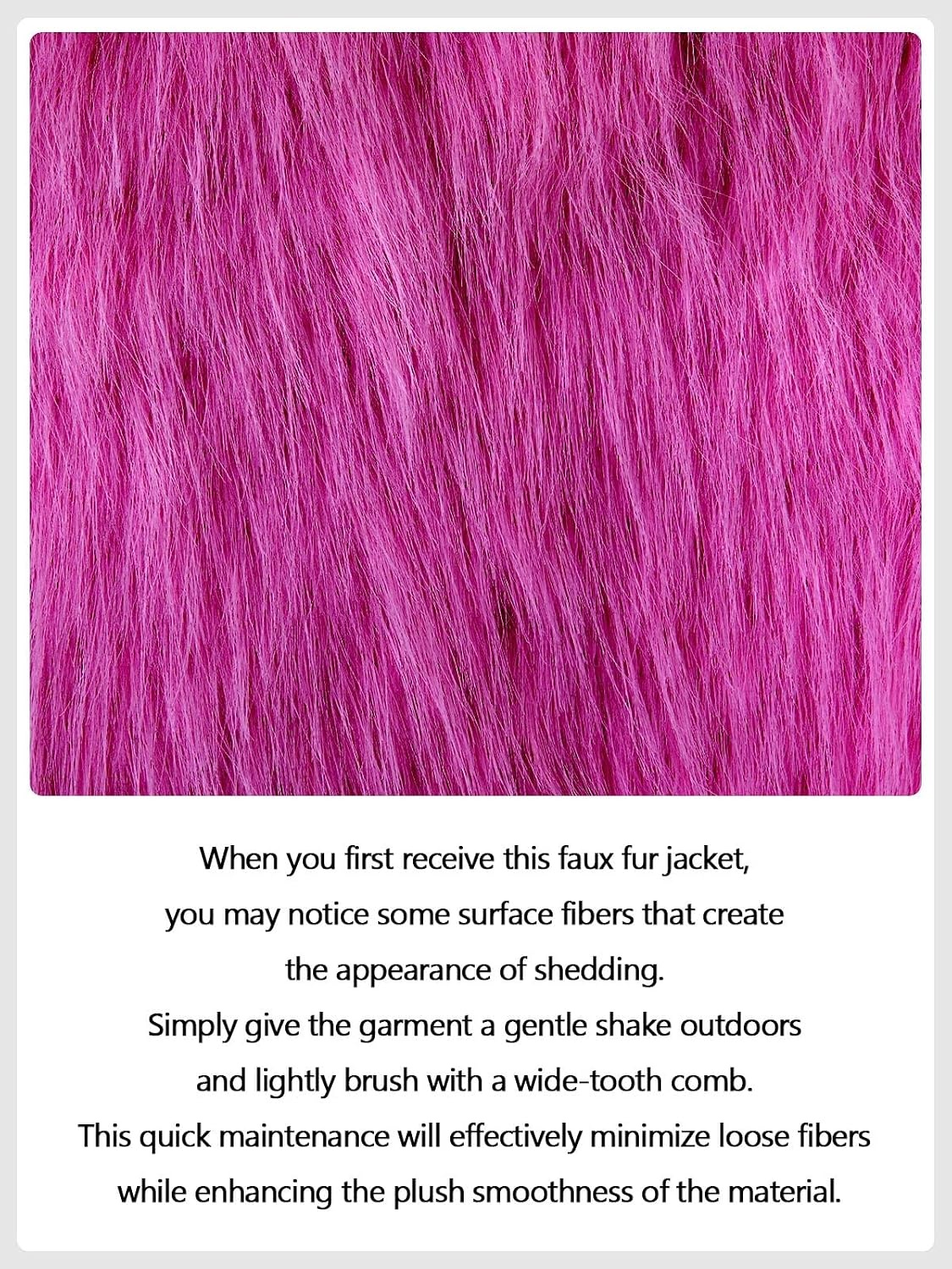 image:imageDanedvi Womens Cropped Faux Fur Jacket Long Sleeve Fluffy Shaggy Short Coat Open Front Cardigan Warm Winter Outerwear Casual Daily Party Wear Cocktail Party Cover Up for DressesRose Red