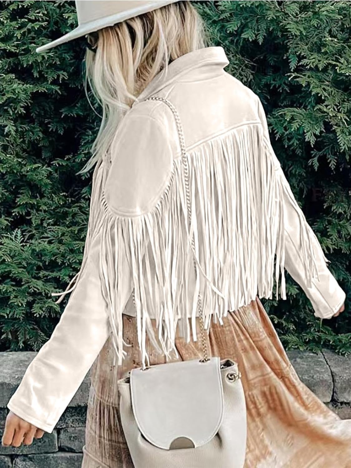 image:imageFaux Suede Leather Jackets For Women Trendy Fall Western Fringe Cropped Jacket 2026 Tassel Motorcycle Crop CoatsBeige