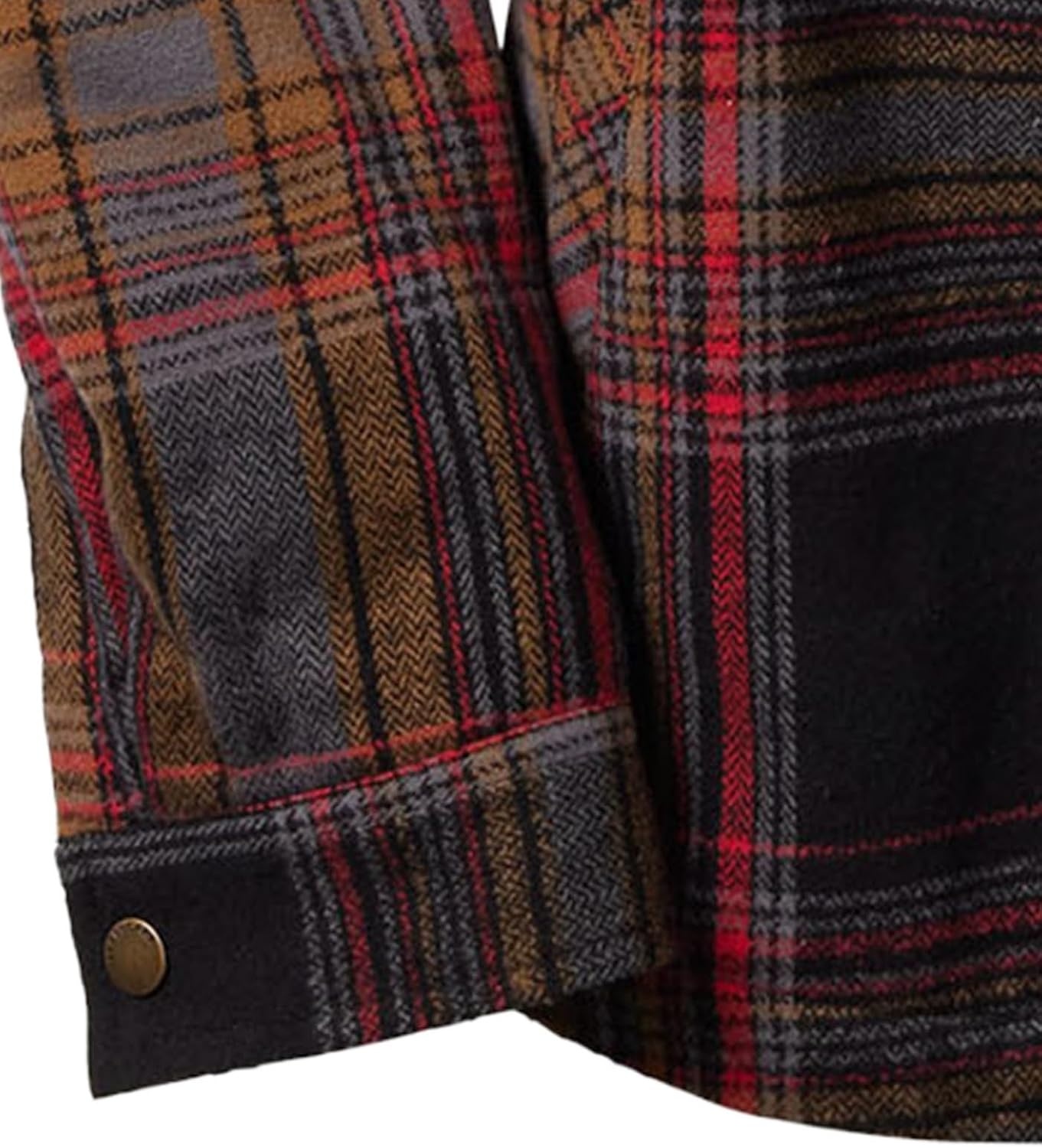 image:imageLegendary Whitetails Womens Hooded Shacket Berber Lined Shirt JacketLicorice Root Plaid
