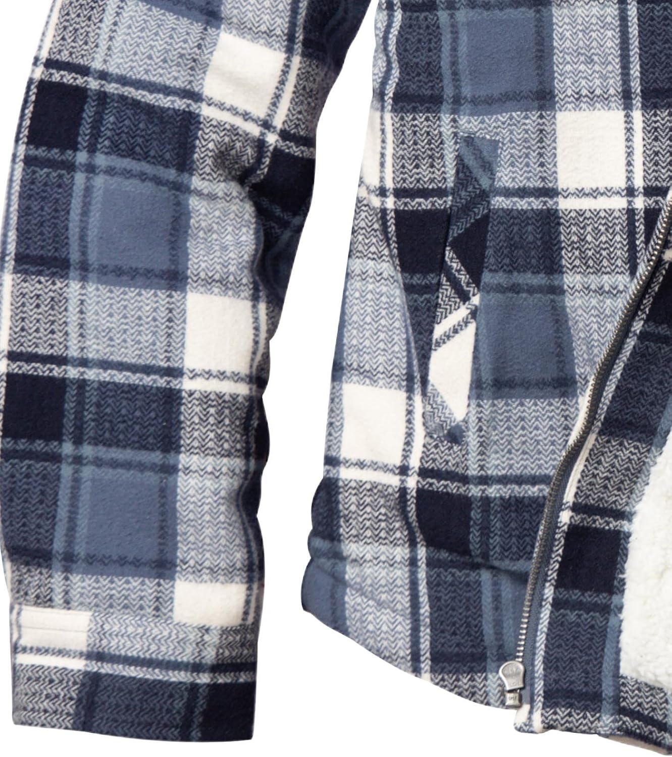 image:imageLegendary Whitetails Womens Hooded Shacket Berber Lined Shirt JacketMidnight Moon Plaid