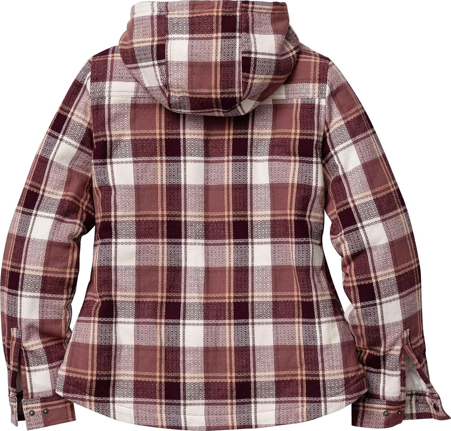 image:imageLegendary Whitetails Womens Hooded Shacket Berber Lined Shirt JacketMountain Sunset Plaid