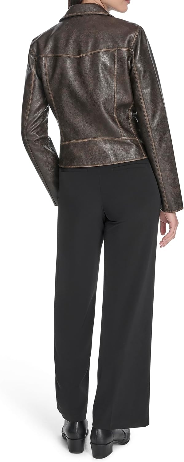 image:imageLevis Womens Moto Jacket With Welt PocketsVintage Grainy Brown